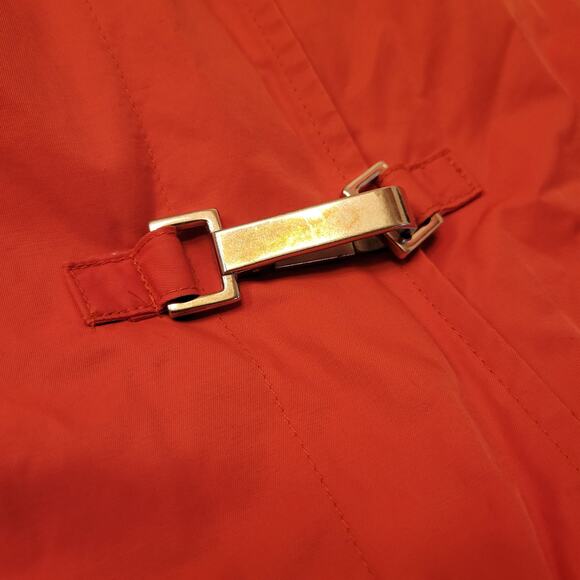 Liz Claiborne LizSport Red Orange Raincoat Spring Jacket, L - Picture 10 of 10